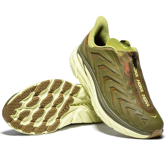 NWT Hoka Project Clifton Avocado Dark Citron Unisex Shoes ADCT Olive Green - Picture 2 of 16